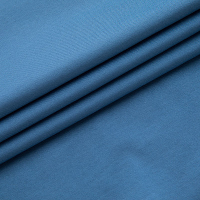 【18秋冬新款】VERRI/VERRI植絨工藝圖案,栩栩生動,圖案效果飽滿的藍色棉質(zhì)圓領(lǐng)修身款長袖T恤-男士長袖T恤